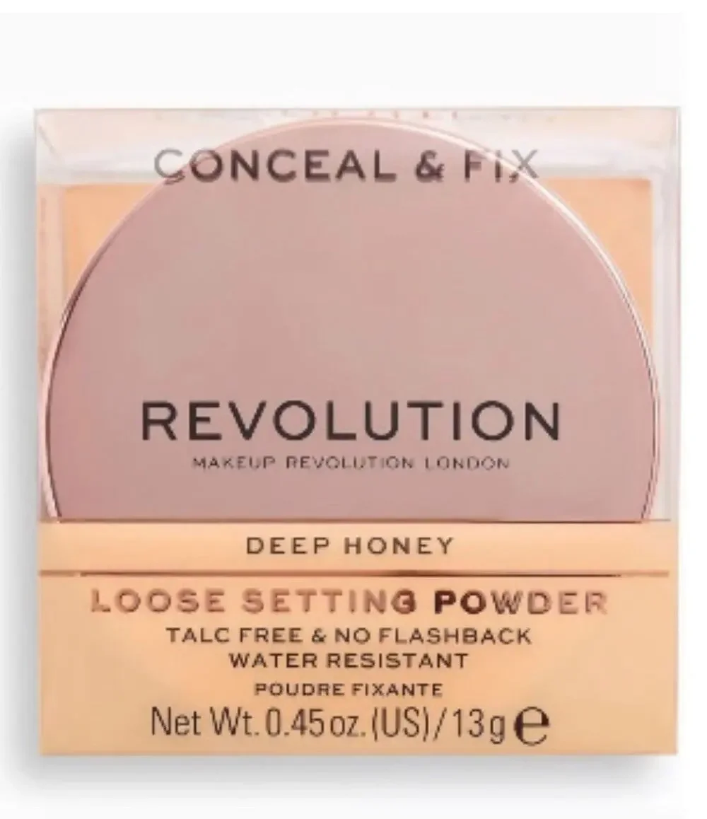 Makeup Revolution Conceal & Fix Loose Setting Powder Deep Honey 0.45oz